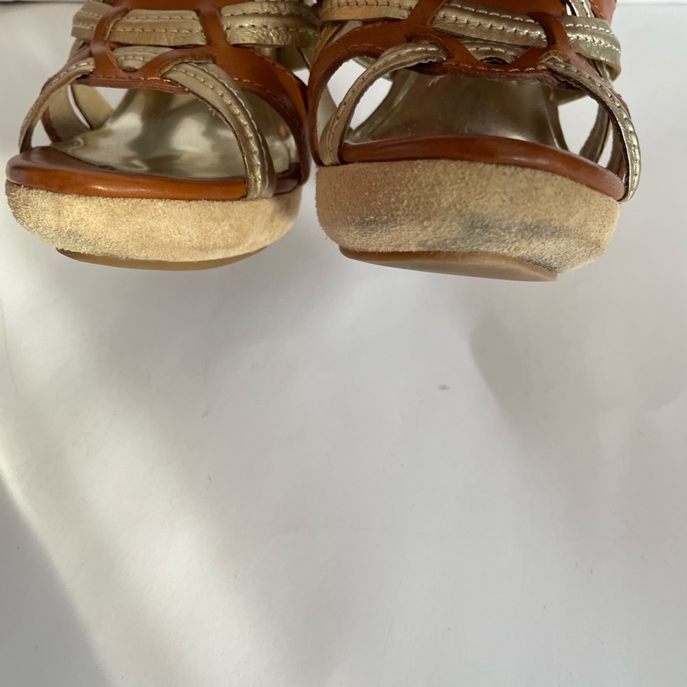 MICHAEL Michael Kors Brown and Gold Slingback Heel  Sandals size 6M - Picture 3 of 7